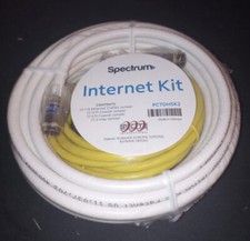 SPECTRUM EZ INTERNET KIT PCTDHSK2 New Sealed 2 Way Splitter 7ft Ethernet Jumper