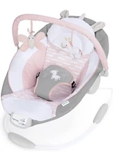 Ingenuity Soothing Baby Bouncer Floating Seat. Music, Color: Flora Unicorn