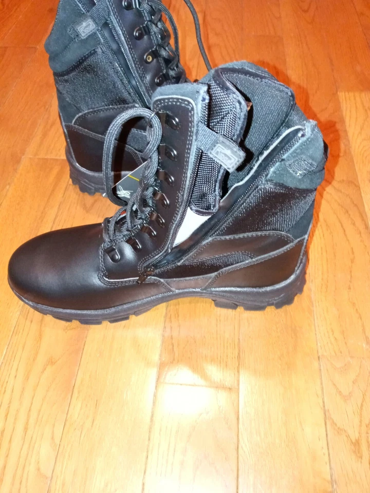 Botas tácticas Ridge Blackhawk negras 7105 anchas talla 13 botas de 8 pulgadas Foto 3 de 4