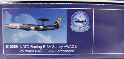 Herpa 515269 Boeing E-3A Sentry LX-N90443 25th NAWE&CF