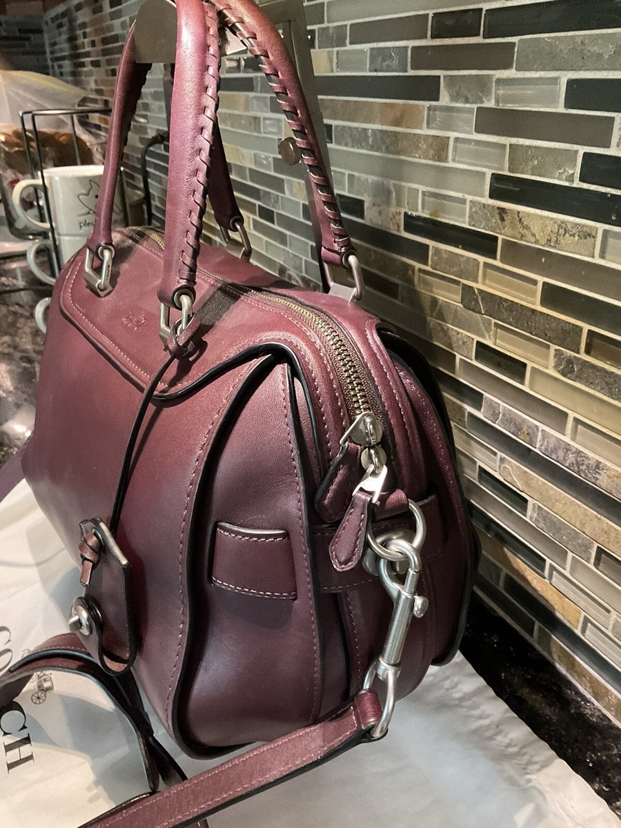 Coach Glovetanned Leather Ace Satchel Oxblood 37017 | eBay