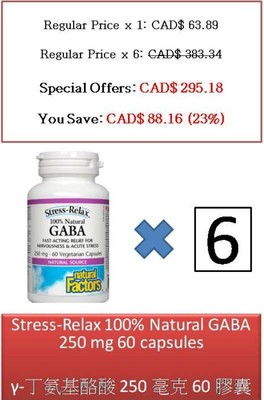 60 V Stress-Relax 100% Natural GABA 250 mg - Natural Factors