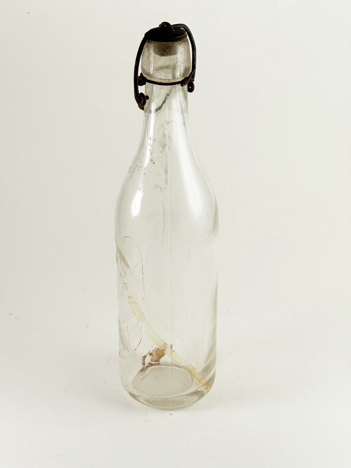 1890’s Pre Prohibition A Davis Gloucester Ma Clear Glass Bottle