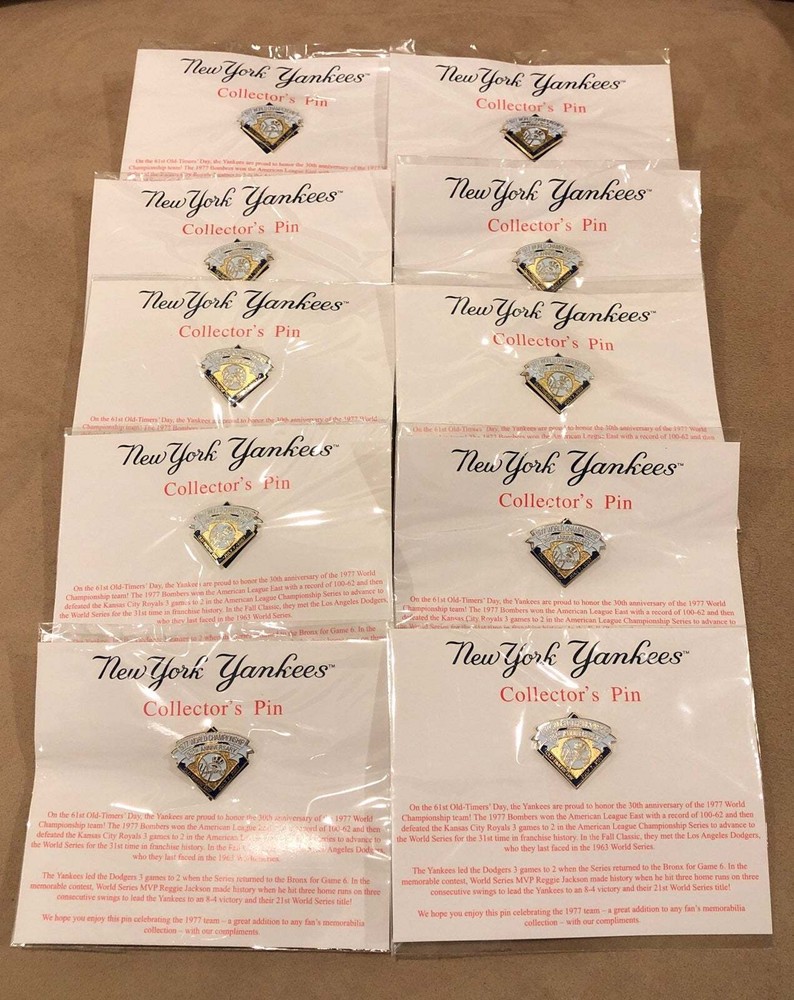 2007 New York Yankees Old Timers Day Pin 30th Anniversary Lot of 10 SGA