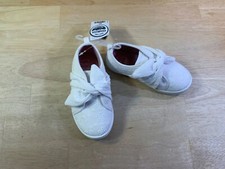 New Girl's OshKosh B'gosh Canvas Shoes in White-U Pick Sz CUTE