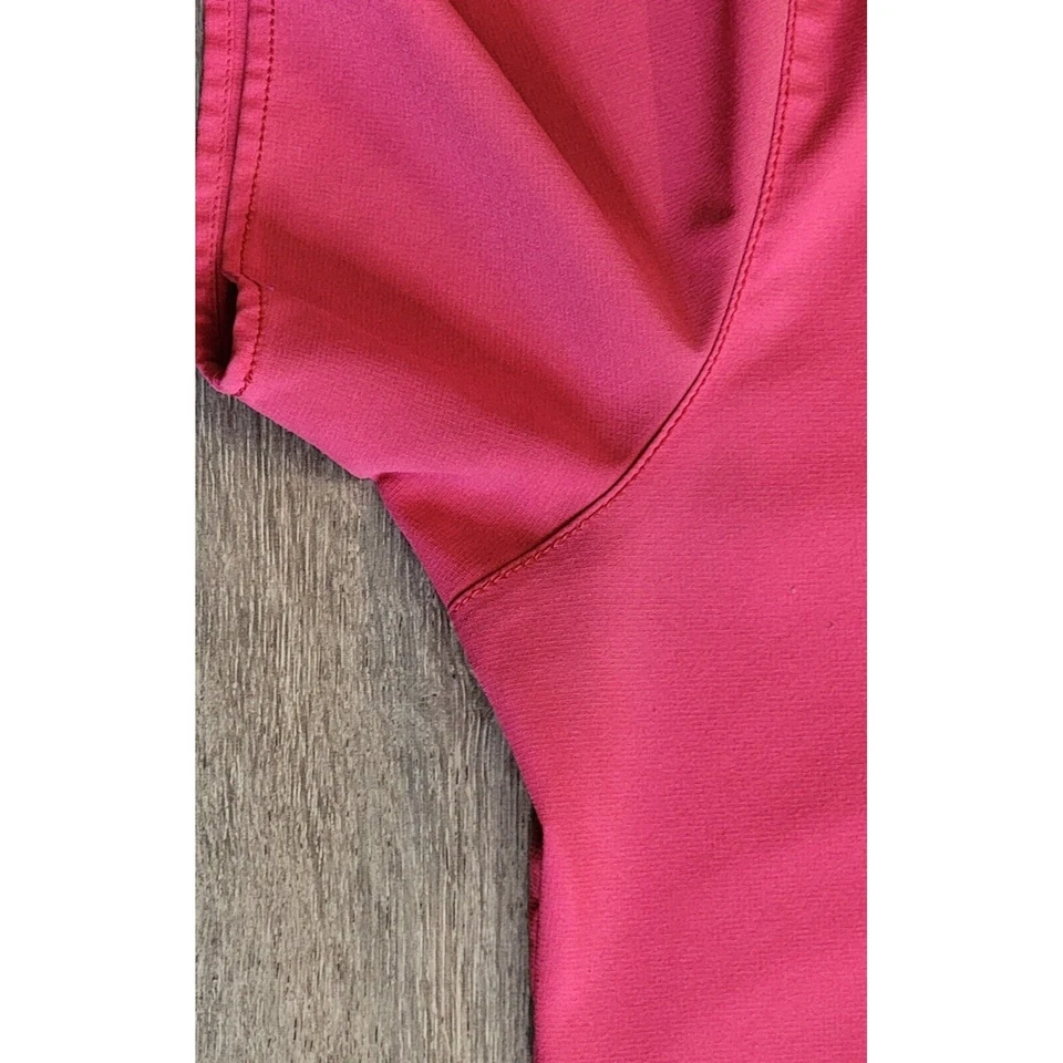 Carhartt Force XL Pink Medical Scrub Top Short Sleeve V Neck Cross Flex - Image 4 of 4