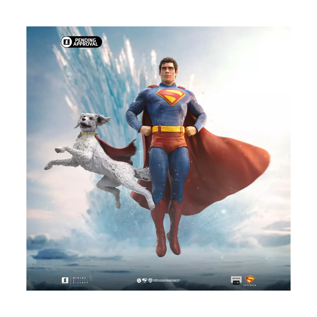 Statue DC Comics Superman & Krypto Art Scale 1/10 Iron Studios figurine de collection résine