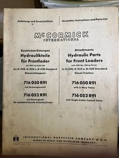 Anleitung Ersatzteilliste IHC International Schlepper Hydraulikteile Frontlader