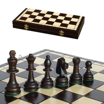 Olympisches Turnier Klassische Schachspiel mit Figuren aus Holz 42x42cm