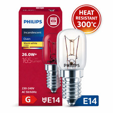 Philips Oven Bulb E14 25W (26W) 300°C Cooker Light Warm White Lamp