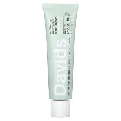 Premium Toothpaste, Whitening + Antiplaque, Natural Peppermint, 1.75 oz (50 g)