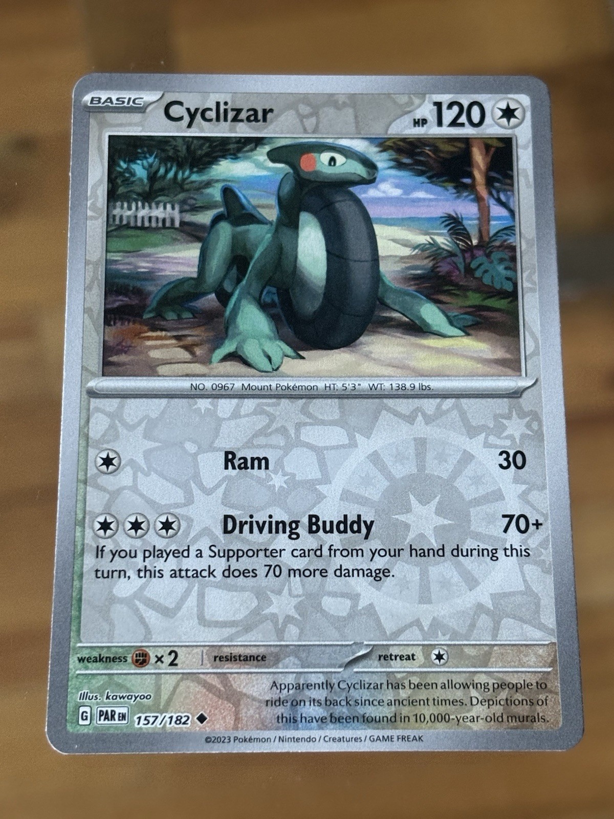 Cyclizar 157/182 - Reverse Holo - Pokemon - Paradox Rift Buy 2 Get 1 Free