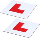 Learner driver L Plate Easy attached Magnetic 2 x plates 15 x 15cm