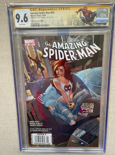 Amazing Spider-Man #601 $3.99 Newsstand CGC 9.6 Signed By J. Scott Campbell