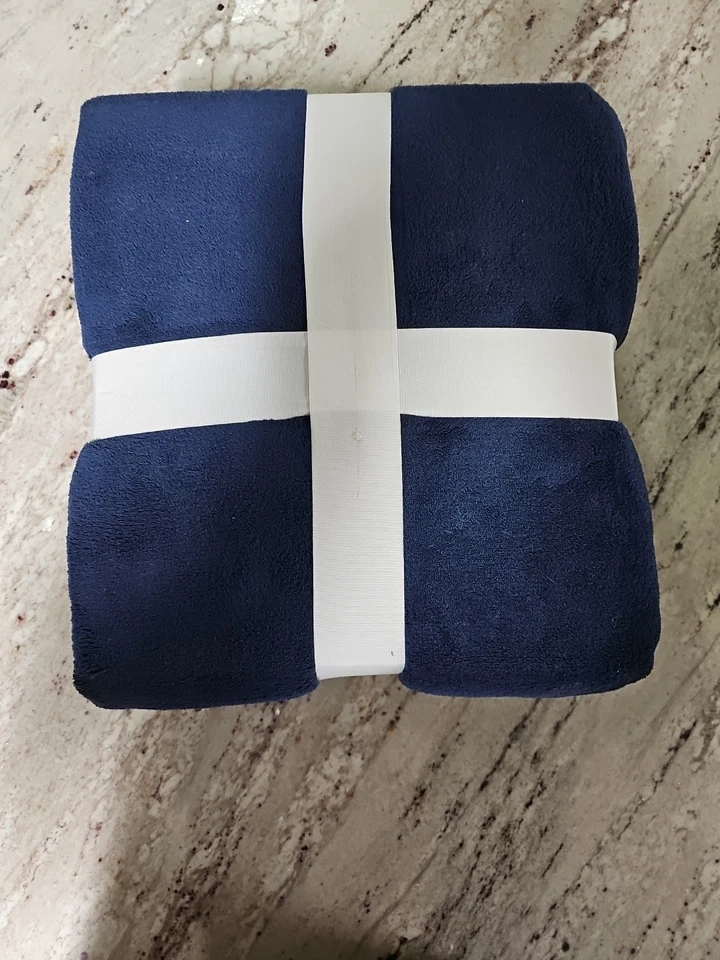 Dorm Bed Microplush Blanked (Blue) - XL Twin - Room Essentials - Image 2 of 3