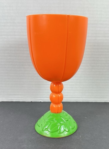 Calice/tazza singolo Halloween plastica zucca viso sorridente - Foto 5 di 5