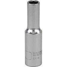 Klutch Deep Socket, Metric, 7mm, 3/8in.-Drive, 6-Pt.