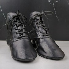 Unbranded Women's Lace Up High Top Faux Leather Dance Shoe Black sz 8.5