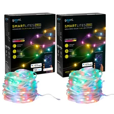 2 X Geeni Smart  String Lights 200 LEDs Segmented RGB Music Sync,  65.6Ft