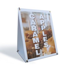 Caramel Apples A-Frame Sidewalk Sign Freshly Made Treats Food Stands Snacks