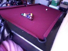 Italian Marble Red Top pool Table with ball C...
