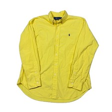 Vintage Yellow Polo Ralph Lauren Classic fit Oxford button-up shirt size large