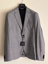 Blazer Uomo Slim Fit David Naman Taglia 50 Principe Di Galles Grigio