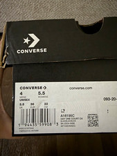 Converse Day One Court OX Black Unisex Low Top Lace-Up Sneakers US 4