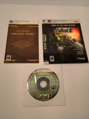 Fallout 3 Game of the Year Edition PC Manual, Slip cover / sleeve & Disc 1 ONLY