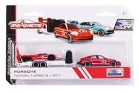 Majorette 212053112 - Porsche Motorsport Race Trailer - Porsche Taycan Turbo S,