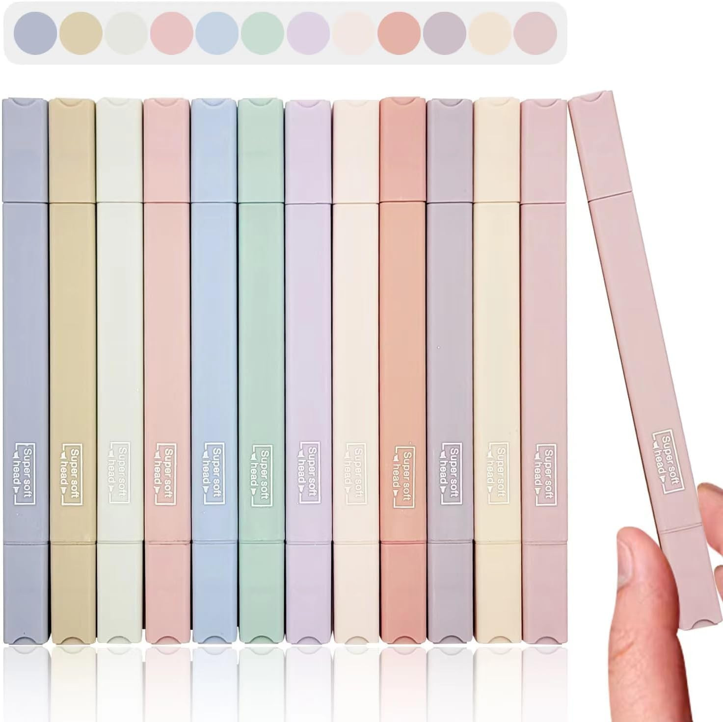 12Pcs Bible Highlighters, Assorted Colors 1 Count (Pack of 1), Multicolor-image