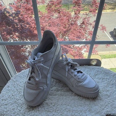 PUMA Carina Street White Low Top Leather Lace-Up Sneakers Style 389390-01