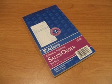Adams Sales Order Receipt Book Carbon Copy Paper Bill Invoice 24705