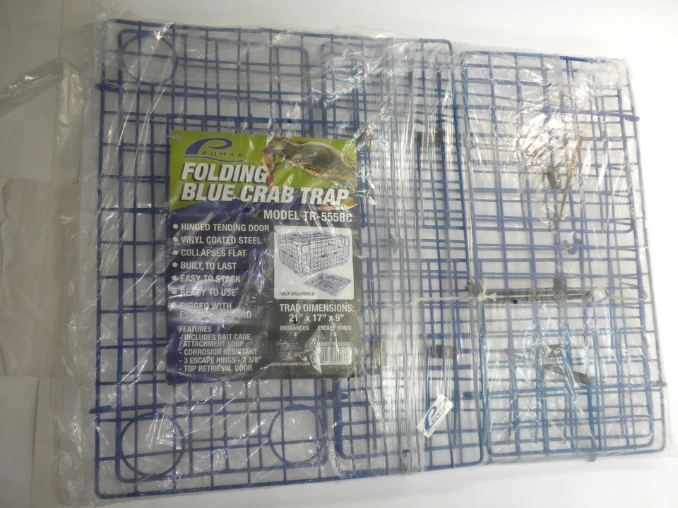 Trampa plegable para cangrejos de alambre Promar TR555BC 21" x 17` x 9" Foto 2 de 3