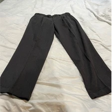 Perry Ellis Portfolio Mens Gray Dress Pants 34x32 Pleated Career Office