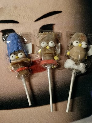 3 Simpsons 2001 Jelly Pops Candy Sealed Frankford Candy Vintage Rare