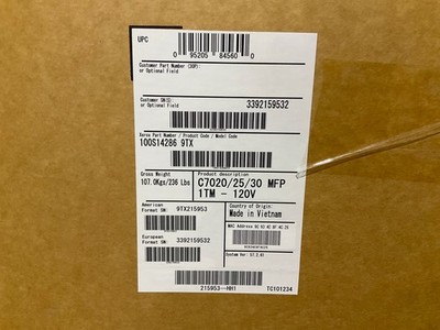 Xerox VersaLink C7020 MFP Color Laser COPIER Printer BRAND NEW 100S14286    