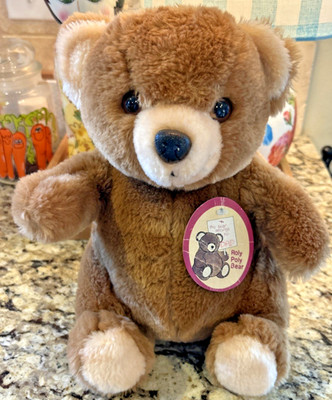 Vintage Plush Pot Belly BEAR Roly Poly 10'' California Stuffed Toys Wrinkled Tag