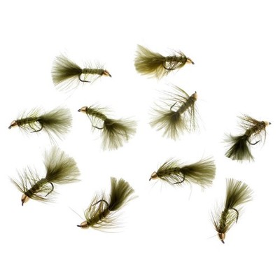10 Stück Bead Head Woolly Bugger Nassfliegen Sinking Forelle Angelfliegen Olive