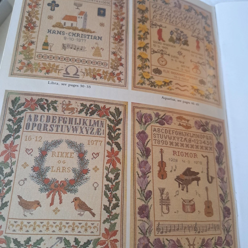 Dover Needlework Danish Cross Stitch Zodiac Samplers Pattern Book - Image 4 of 4
