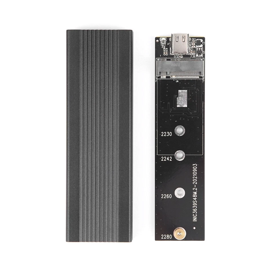 NVMe M.2 USB 3.2 SSD Enclosure Adapter 10Gbps NVME/NGFF for M-Key/M+B Key Black - Image 4 of 4