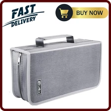 DVD Case, 128 Capacity CD/DVD Case Wallet Binder Storage Holder Booklet for Car*