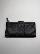 Fossil Ella Clutch Black Leather Wallet Women s Bi Fold Holds Everything 8