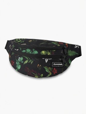 Dakine Classic Belt Bag Hip Fanny Pack Waist Black Floral Print Double Zip NWOT