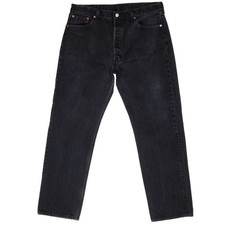VINTAGE LEVIS 501 BLACK JEANS 1990S SIZE 36X31 MADE IN USA