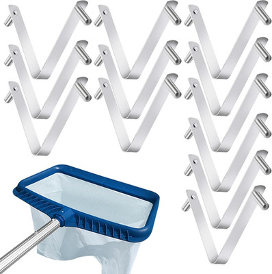 12Pcs Pool Brush Clip V-Shaped Clip, Easy to Install Pool Accessories Tools Pool