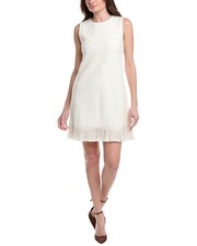 Oscar De La Renta Sequin Tweed A-Line Dress Women's