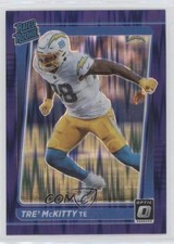 2021 Panini Donruss Optic Rated Rookie Purple Shock Prizm Tre' McKitty #284 0b3