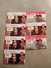 LOT 7 SIM TMOBILE CARDS