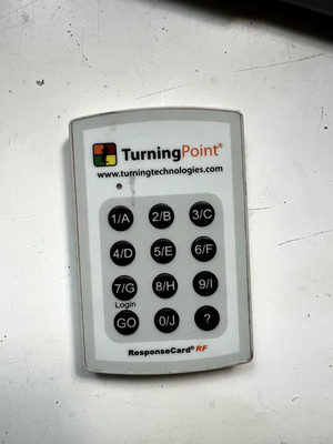 ONE Turning Point Response Card RF Classroom Clickers Technologies RCRF-01